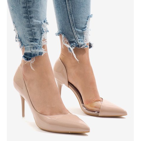 Rosa lackierte asymmetrische Absätze GH11541 1