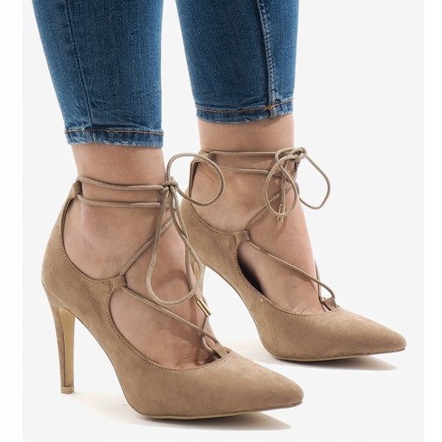 Beige Pumps an der Ferse 4524-14 1