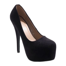 Schwarze High Heels auf dem Plateau 0217 1