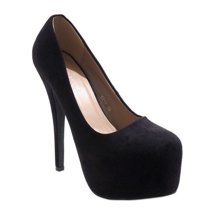 Schwarze High Heels auf dem Plateau 0217 1
