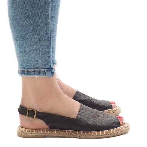 Braune Espadrilles-Sandalen B218 1