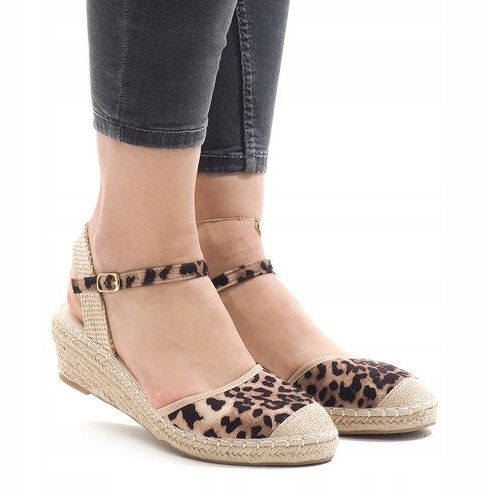 Leopard Keilsandalen Espadrilles LLI-3M88-51 mehrfarbig 1