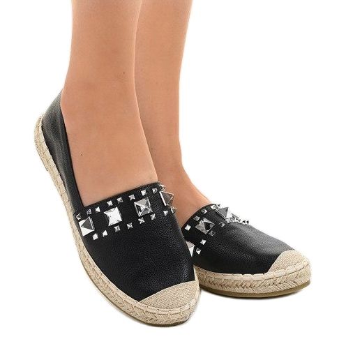 Schwarze Espadrilles mit LX-206 Nieten 2