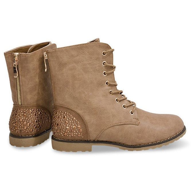 Reich verzierte Stiefel 1511-8 Khaki mehrfarbig grün 1