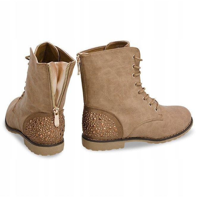 Reich verzierte Stiefel 1511-8 Khaki mehrfarbig grün 2