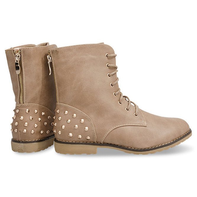 Reich verzierte Stiefel 1511-2 Khaki mehrfarbig grün 2