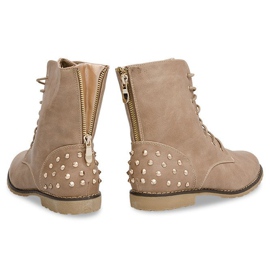 Reich verzierte Stiefel 1511-2 Khaki mehrfarbig grün 1