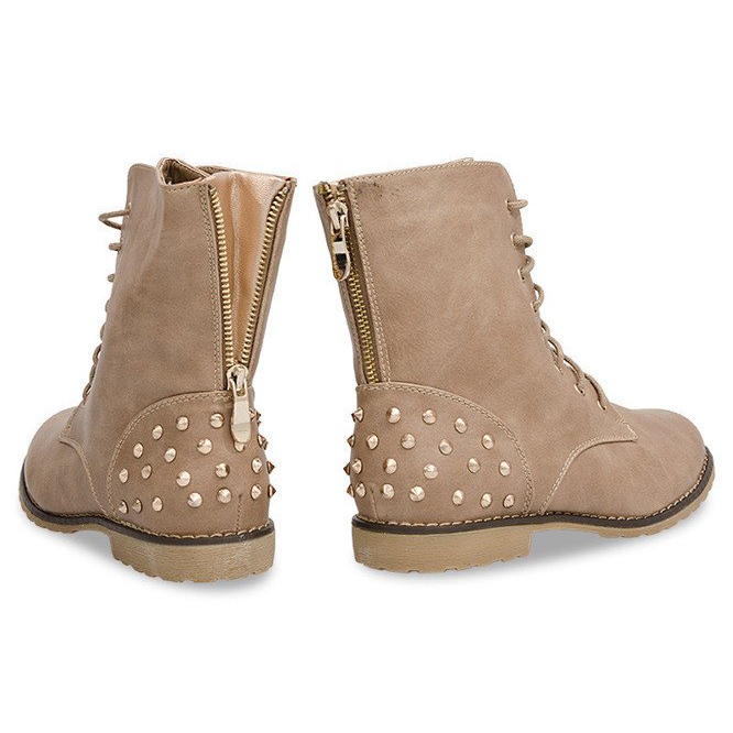 Reich verzierte Stiefel 1511-2 Khaki mehrfarbig grün 1