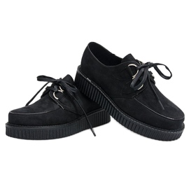 Creepers Boots On The Rose Black Platform schwarz 1