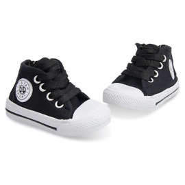 Hohe Kinder Sneaker Y1309 Schwarz 1