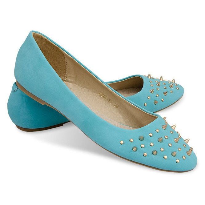 BM Ballerinas mit Nieten A507 Blau 1