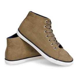 Hohe Casual 033 Khaki Sneakers grün 2