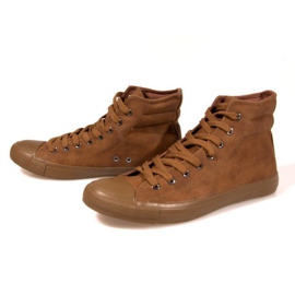 Hohe Sneakers aus Leder 202 Camel braun 2