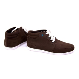 Hohe mittelbraune Sneakers aus Leder 1