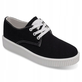 Schwarze Creepers BK-15 Schnürsneaker 1