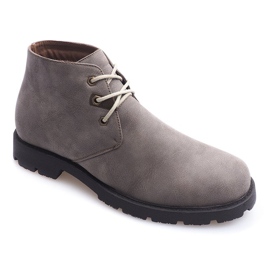 Hohe Schnürschuhe 81909 Taupe grau 1