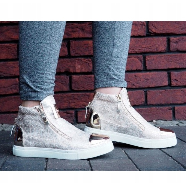 High-Top-Sneaker Q55 Gold golden 1