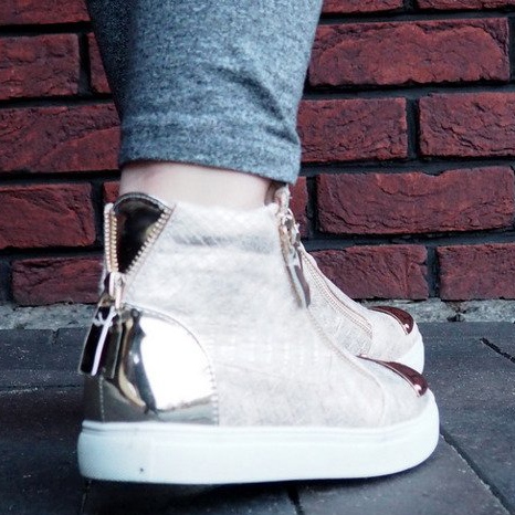 High-Top-Sneaker Q55 Gold golden 2