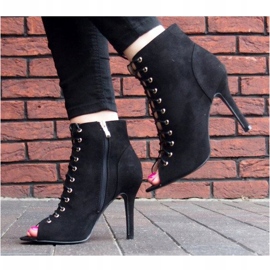 Stiefel / offene Stiefel Laila 5003 Schwarz 2