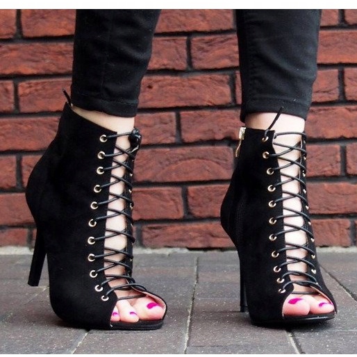 Stiefel / offene Stiefel Laila 5003 Schwarz 1