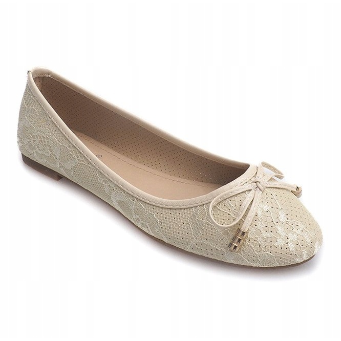 Ballerinas aus Spitze 02059 Beige 1