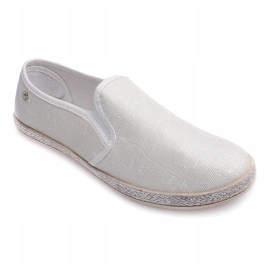 Glänzende Sneaker Espadrilles B740 Weiß 1