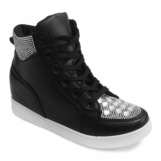 Sneakers mit Pailletten C7165 Schwarz 1
