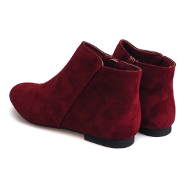 Wildleder Booties Chelsea Boots 7-106 Rot 2