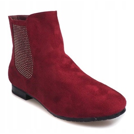Wildleder Stiefeletten Jodhpur 7-133 Claret rot 2