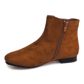 Wildleder Booties Chelsea Boots 7-133 Camel braun 1