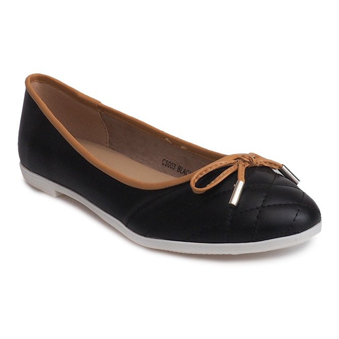 Ballerinas mit Schleife CS003 Schwarz 1