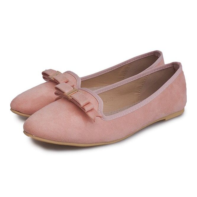 Wildleder Ballerinas mit Schleife 1188-20 Rosa 1