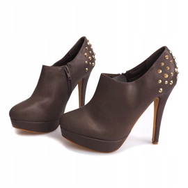 Elegante Stiefel mit hohem Absatz 8860P Khaki 2