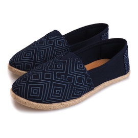 Leinen Espadrilles B211-3 Blaue Turnschuhe 1
