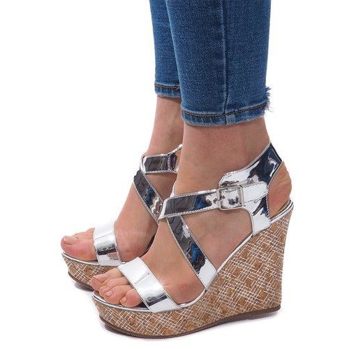 Keilsandalen S260 Silber grau 1