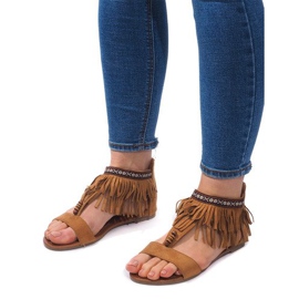 Boho 8-9 Camel Wildleder Sandalen braun 2