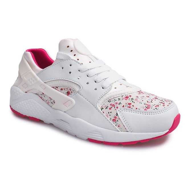 Sportschuhe mit Blumen 613 Weiß 1