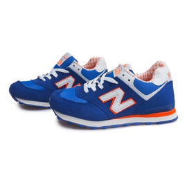 Sportowe Sneaker JK-33 ROYAL / WEISS / ORANGE blau 1