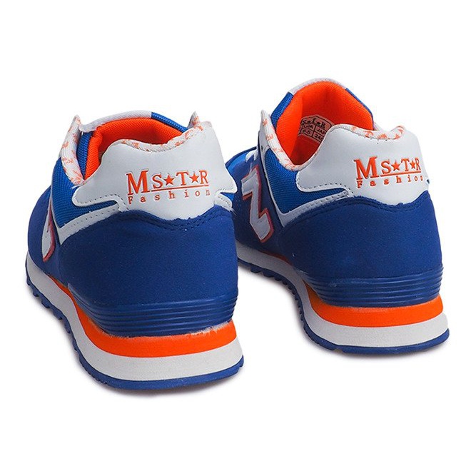 Sportowe Sneaker JK-33 ROYAL / WEISS / ORANGE blau 2