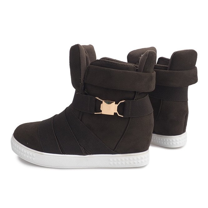 Sneakers mit Keilabsatz 669 Oliv grün 2