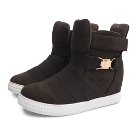 Sneakers mit Keilabsatz 669 Oliv grün 1