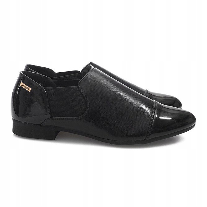 Klassische Slip-On Schuhe TL1165-1 Schwarz 1