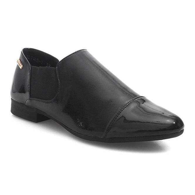 Klassische Slip-On Schuhe TL1165-1 Schwarz 2
