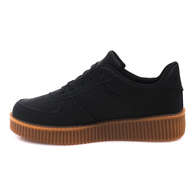 Creepers Stiefel auf Plattform B3136B-SP Schwarz 1