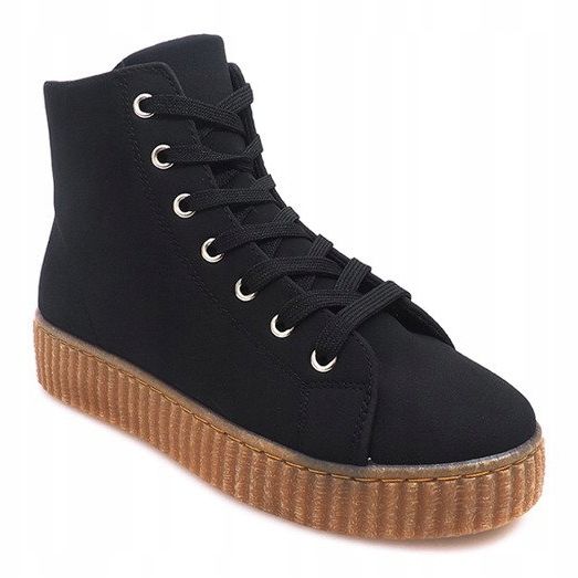 Creepers Stiefel auf der AM-1103 Black Platform schwarz 2
