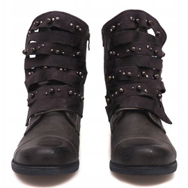 Exklusive Stiefel F1610 Grau 1