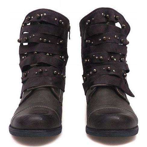 Exklusive Stiefel F1610 Grau 1