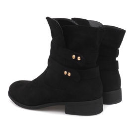 Wildleder Booties Jodhpur Stiefel SG803 Schwarz 1