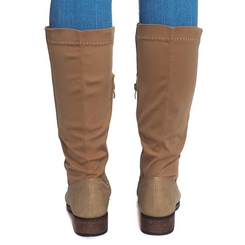 Hohe warme Stiefel BL2838 Khaki grün 1