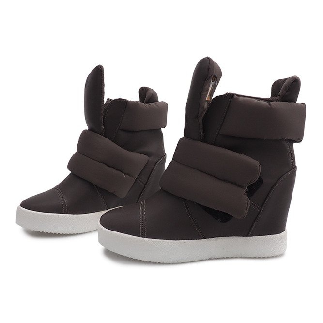 Warme Keilsneaker 01-3 Khaki grün 1